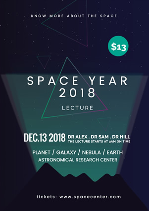 Space Photo Astronomy Flyer Design