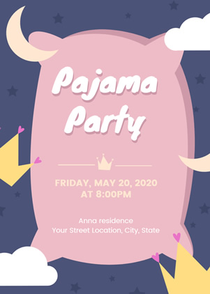 Pajama Party Invitation Design