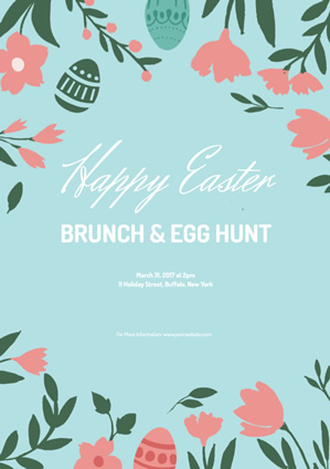 Holiday Easter Egg Hunt Poster Design