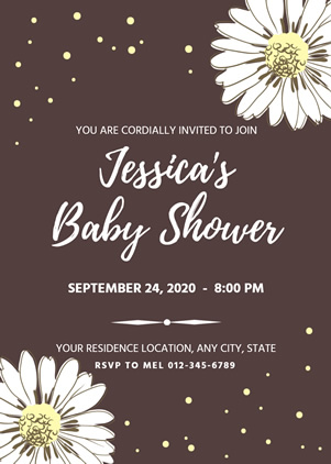 Pretty Baby Shower Invitation Design