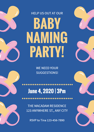 Baby Naming Ceremony Invitation Design
