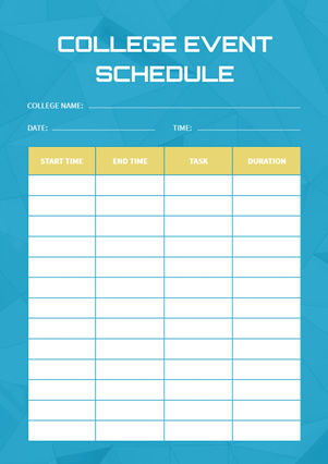 Free Event Schedule Maker - Build Event Schedule Online - DesignCap