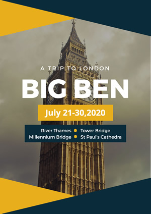 Big Ben Photo London Poster Design