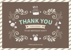 Birthday Thank You Card Design