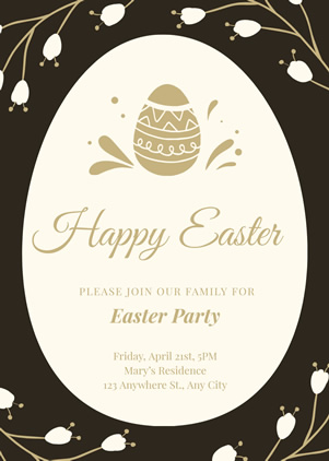 Convallaria Easter Party Invitation Design