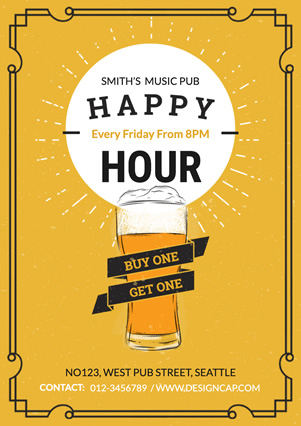 Happy Hour 01 Flyer Flyer Design