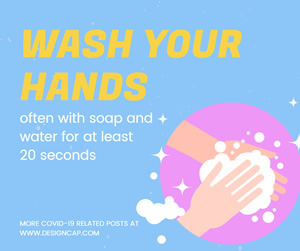 Washing Hands Facebook Post Design