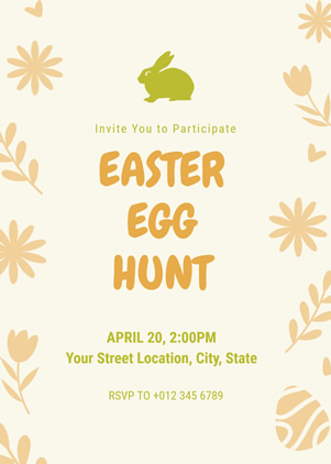 Simple Easter Egg Hunt Invitation Design