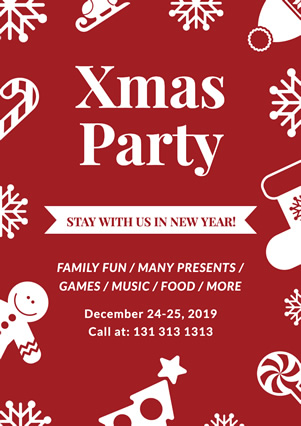 Decoration Christmas Party Flyer Flyer Design