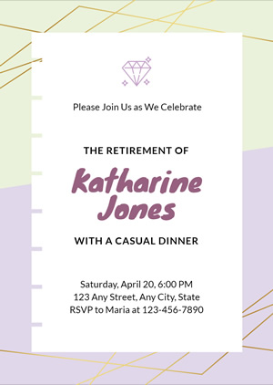 Simple Retirement Invitation Design