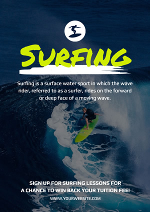 Choppy Wave Surf Player Poster Design