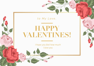 Beautiful Valentines Card Design