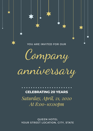 Company Anniversary Invitation Design