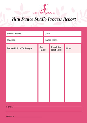 Dancing Report Design