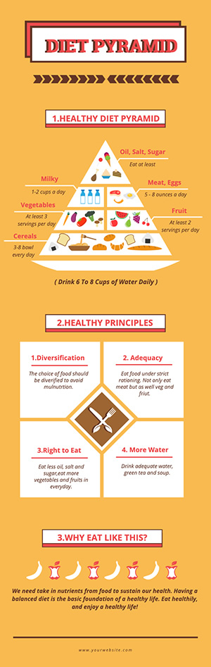 Diet Pyramid Infographic Design