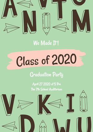 Write Your Name Poster Design For The Graduation Season Template