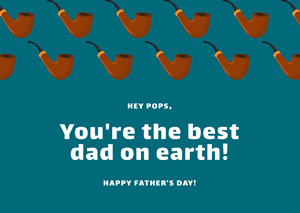 Tobacco Pipe Fathers Day Card Design