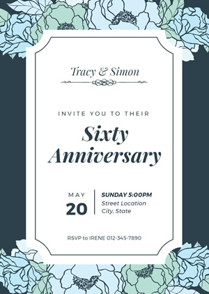 60th Anniversary Invitation Design