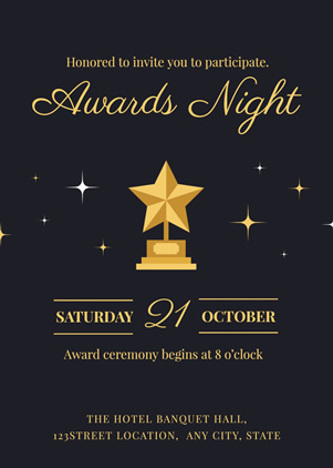 Grand Awards Night Invitation Design