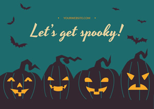 Spooky Pumpkin Halloween Card Design