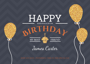 Birthday Congratulation Card Design