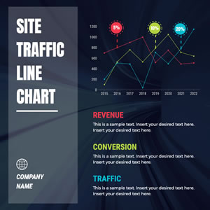 Site Traffic Line Chart Design
