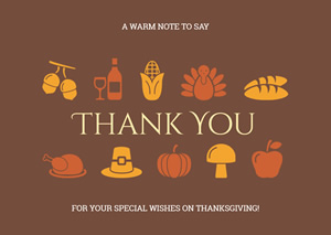 Cute Thanksgiving Day Card Design