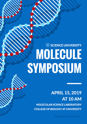 Blue Helical Structure Biology Poster Poster Design