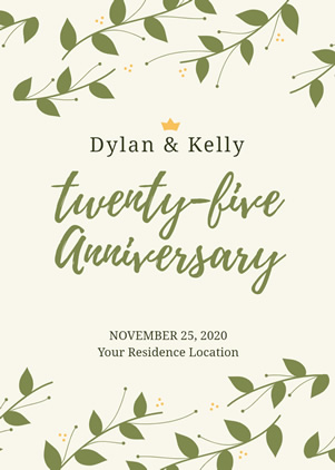 25th Anniversary Invitation Design