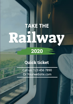 Railway Ticket Booking Information Poster Design