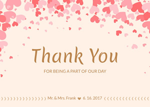 Wedding Thank You Card Design