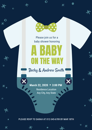 Swaddling Clothes Baby Shower Invitation Design