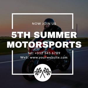 Motor Sports Instagram Post Design