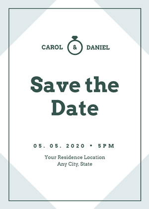 Wedding Save The Date Invitation Design