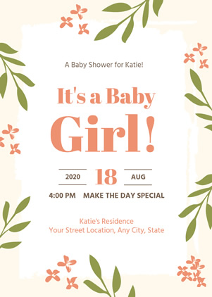 Unique Baby Shower Invitation Design