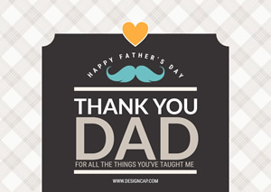 Thank You Dad Card Design