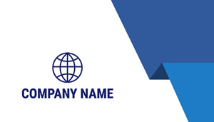 Shape Folded Company Name Business Card Design