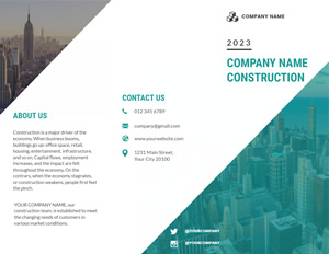 Construction Company Brochure Design