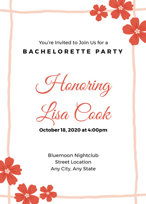 Bachelorette Party Invitation Design