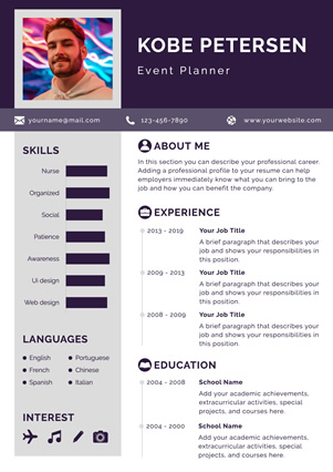 Event Planner Resume Resume Design