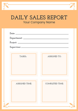 Daily Sales Report Design