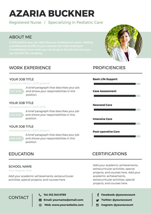 Nurse Resume Resume Design