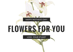 Lily Flower Mothers Day Card Design