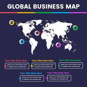 Global Business Map Chart Design