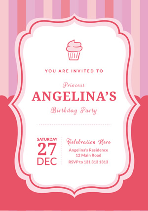 Pink Cupcake Birthday Flyer Flyer Design