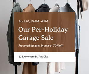 Garage Sale Facebook Post Design