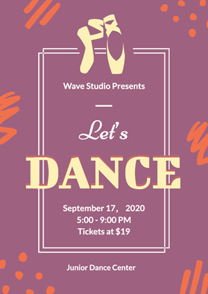 Red Dance Center Promotional Poster Design