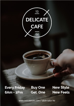 Simple Coffee Shop Advertising Flyer Design