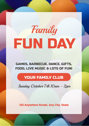 Family Fun Day Activity Poster Design