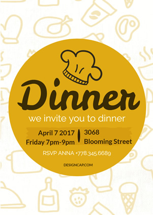 Life Dinner Invitation Design